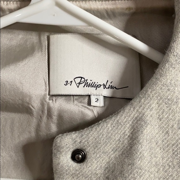 Phillip Lim structured wool blend grey coat sz 2 - Picture 4 of 8
